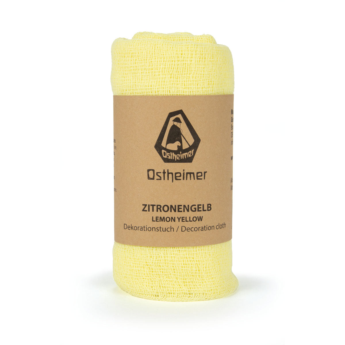Dekotuch Zitronengelb