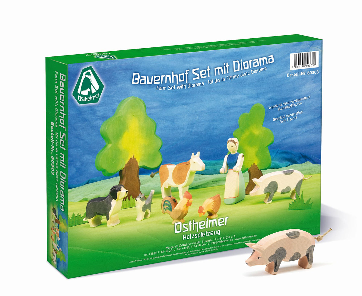 Bauernhof Set mit Diorama 8-tlg