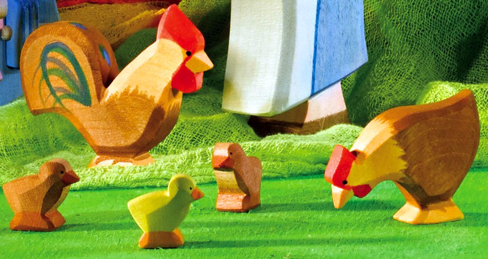 Huhn braun pickend