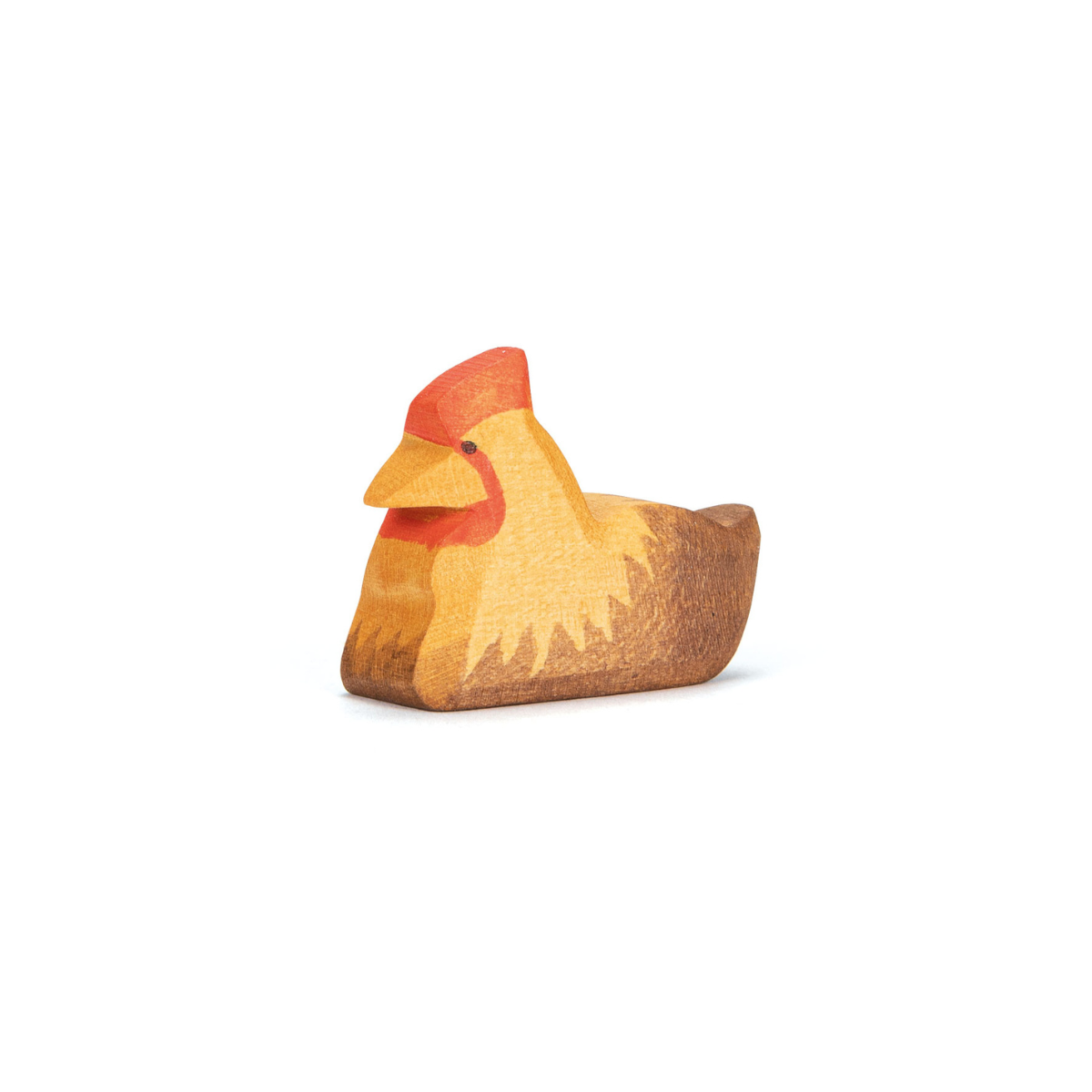 Huhn braun liegend
