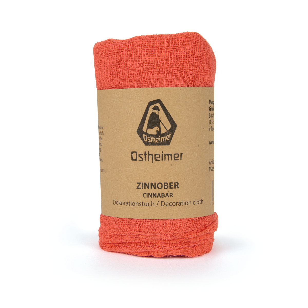 Dekotuch Zinnober